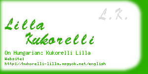 lilla kukorelli business card